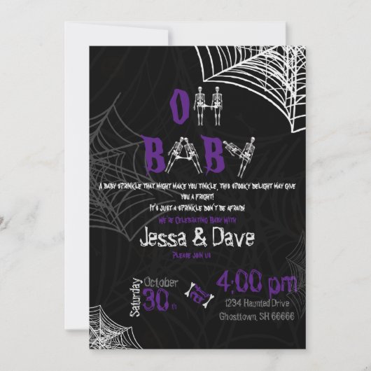 Spooky Halloween Baby Sprinkle  Kaart (Voorkant)