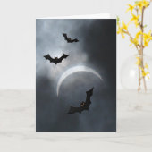 Spooky Halloween Bats in Eclipse Kaart (Gele Bloem)