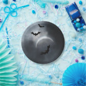 Spooky Halloween Bats in Eclipse Papieren Bordje (Feest)