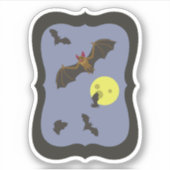Spooky Halloween Bats Sticker (Voorkant)
