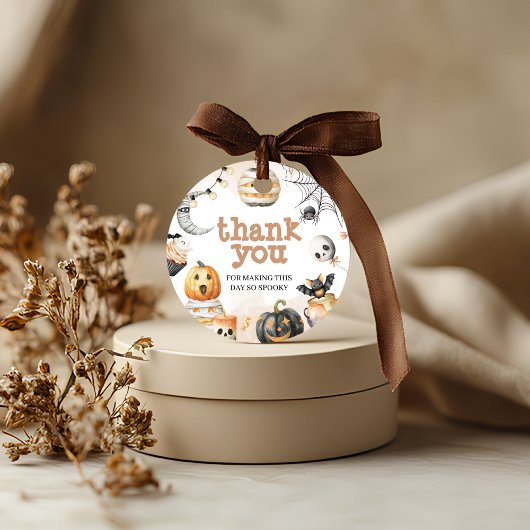 Spooky Halloween Bedankt Label