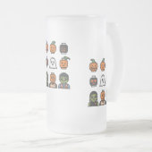 Spooky Halloween Beer Glass & Stein Design Matglas Bierpul (Voorkant rechts)