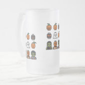 Spooky Halloween Beer Glass & Stein Design Matglas Bierpul (Voorkant links)