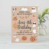 Spooky Halloween Birthday Kaart (Staand voorkant)