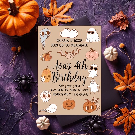 Spooky Halloween Birthday Kaart