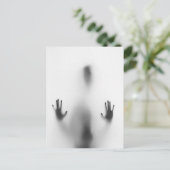 Spooky Halloween Body Shadow Briefkaart (Staand voorkant)