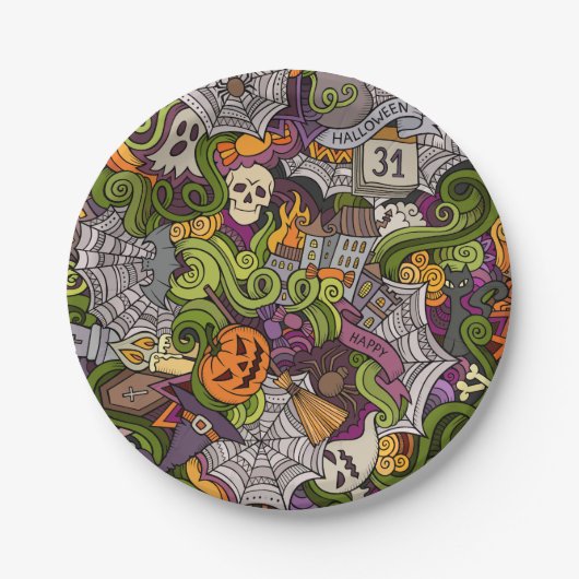 Spooky Halloween Bord 7 inch (Voorkant)