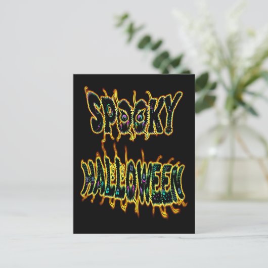 spooky Halloween Briefkaart (Staand voorkant)