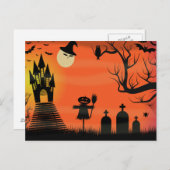 Spooky Halloween Briefkaart (Voorkant / Achterkant)