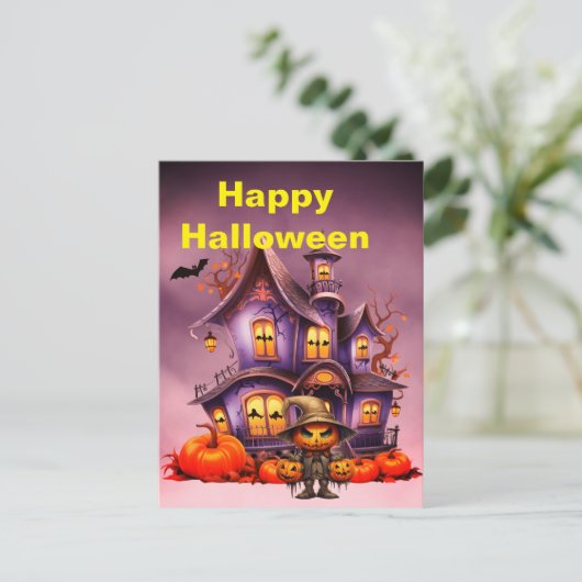 Spooky Halloween Briefkaart (Staand voorkant)