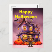 Spooky Halloween Briefkaart (Voorkant / Achterkant)