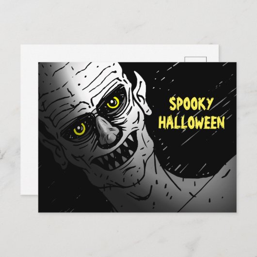 Spooky halloween briefkaart (Voorkant / Achterkant)