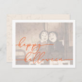 Spooky Halloween Briefkaart Sjabloon (Voorkant / Achterkant)