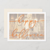 Spooky Halloween Briefkaart Sjabloon (Voorkant / Achterkant)