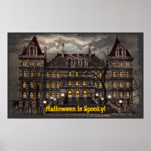 Spooky Halloween Canvas afdrukken Poster