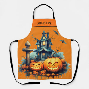 Spooky Halloween Castle All-Over Print Schort