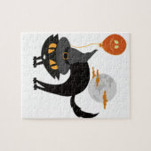 Spooky Halloween Cat Legpuzzel (Horizontaal)