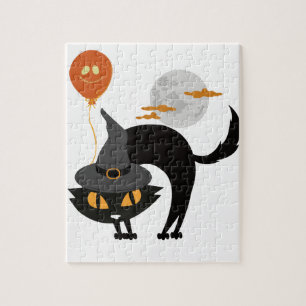 Spooky Halloween Cat Legpuzzel