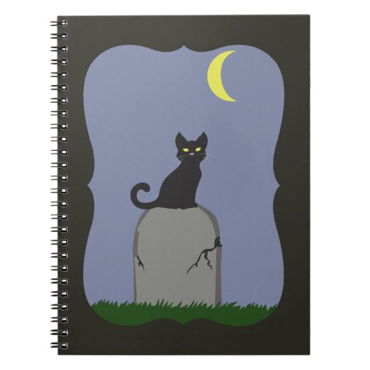 Spooky Halloween Cat Notitieboek (Voorkant)