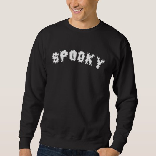 Spooky Halloween College Letterman Style Trendy Gr Trui (Voorkant)