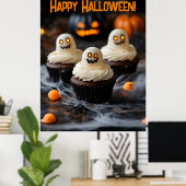 Spooky Halloween cupcakes Ontwerp Poster (Thuiskantoor)