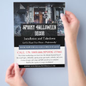 Spooky Halloween Decoration Service Flyer Sjabloon (Hand)