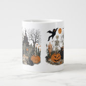 Spooky Halloween  Design – Ghost, Pumpkin Extra Grote Beker (Voorkant)