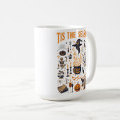 Spooky Halloween Design – Ghost, Pumpkin Koffiemok (Voorkant rechts)