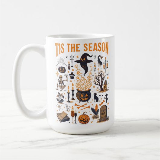 Spooky Halloween Design – Ghost, Pumpkin Koffiemok (Links)