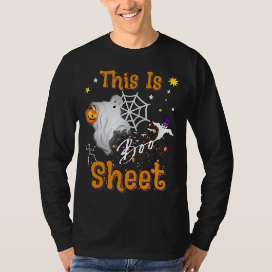 Spooky Halloween Dit is Boo Sheet Cool Ghost T-shirt (Voorkant)