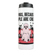 Spooky Halloween Dog Spooky Ghost Png 2 Thermosbeker (Voorkant)