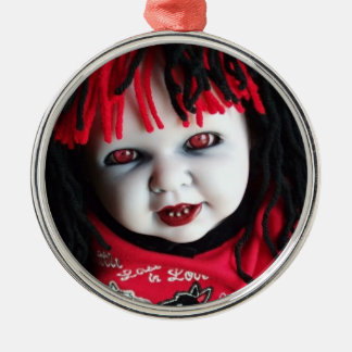 Spooky Halloween Doll Metalen Ornament