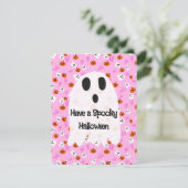 Spooky Halloween Feestdagenkaart (Staand voorkant)