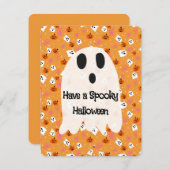 Spooky Halloween Feestdagenkaart (Voorkant / Achterkant)