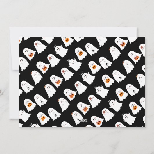 Spooky Halloween Feestuitnodiging Feestdagenkaart (Achterkant)