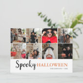 Spooky Halloween Foto Kaart (Staand voorkant)