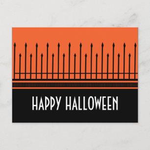 Spooky Halloween Gate Briefkaart, Oranje Briefkaart