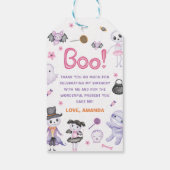 Spooky Halloween Ghost 1st Birthday Party Cadeaulabel (Achterkant)