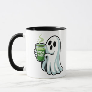 Spooky Halloween Ghost Drink Matcha Drink Mok