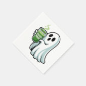 Spooky Halloween Ghost Drink Matcha Drink Servet (Hoek)