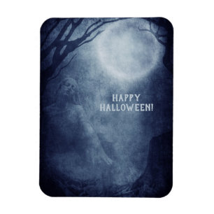 Spooky Halloween Ghost Full Moon bij nacht Magneet
