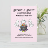 Spooky Halloween Ghost Kaart (Staand voorkant)