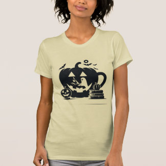 Spooky Halloween Ghost met Pumpkin Mok T-shirt