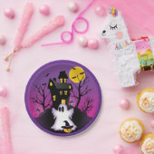 Spooky Halloween Ghost Papieren Bordje (Feest)