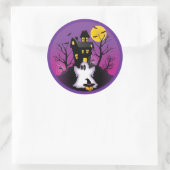 Spooky Halloween Ghost Ronde Sticker (Tas)