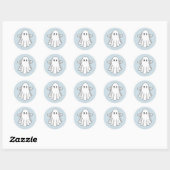 Spooky Halloween Ghost Ronde Sticker (Vel)