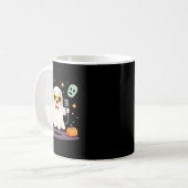 Spooky Halloween Ghost Singer Star met microfoon Koffiemok (Voorkant links)
