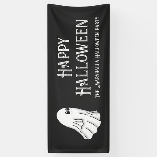 Spooky Halloween Ghost Spandoek (Verticaal)