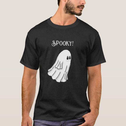 Spooky Halloween Ghost T-shirt (Voorkant)