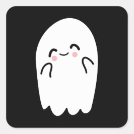 Spooky Halloween Ghost Vierkante Sticker